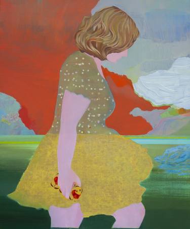 Original Figurative People Painting by Delphine Rocher