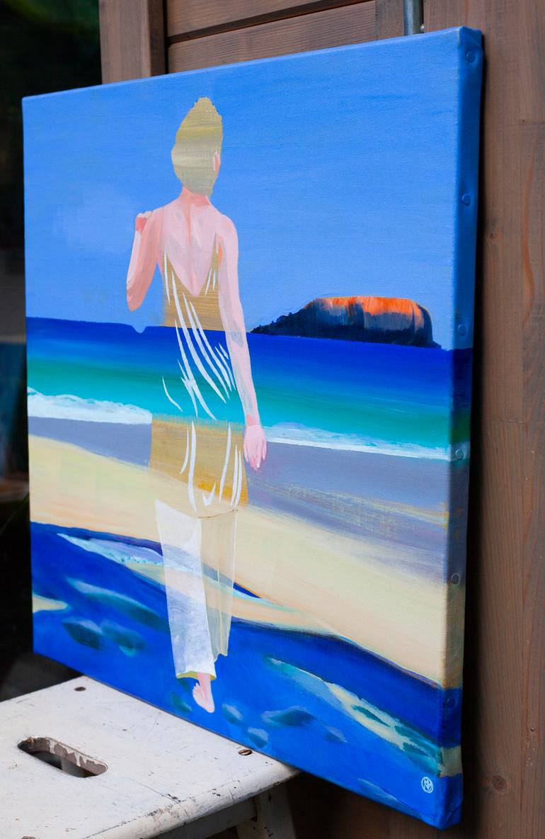 Original Surrealism Landscape Painting by Delphine Rocher