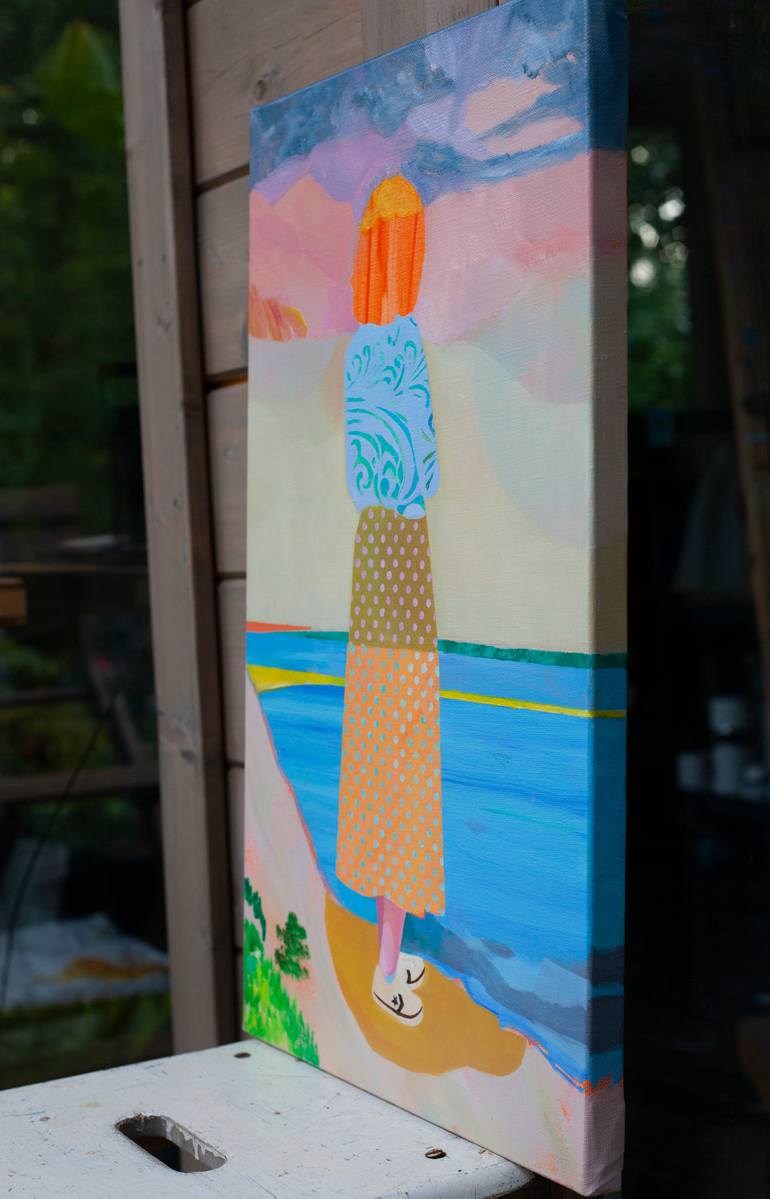 Original Figurative Landscape Painting by Delphine Rocher