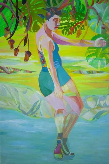 Original Figurative Women Paintings by Delphine Rocher