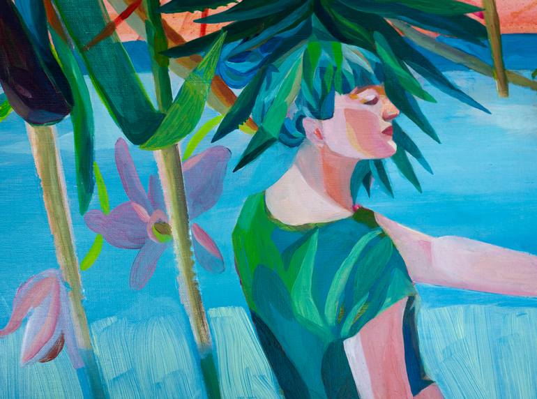 Original Figurative Women Painting by Delphine Rocher