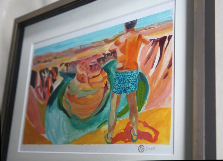 Original Figurative Travel Painting by Delphine Rocher