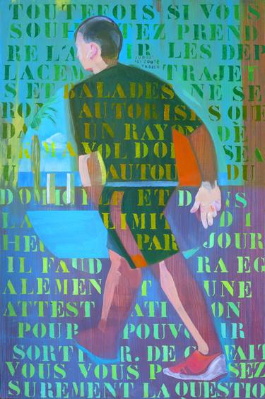 Original Conceptual Language Paintings by Delphine Rocher