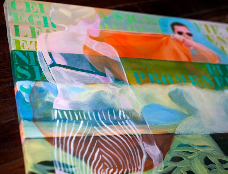 Original Dada Landscape Painting by Delphine Rocher