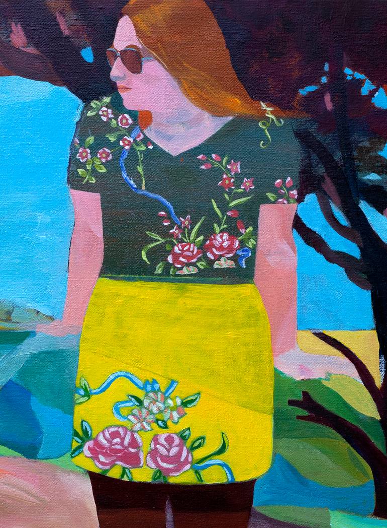 Original Figurative Landscape Painting by Delphine Rocher