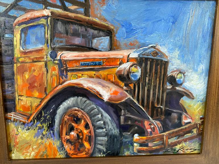 Original Folk Transportation Painting by Lee Reedy