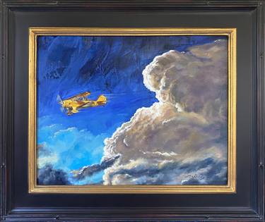 Original Airplane Painting by Lee Reedy