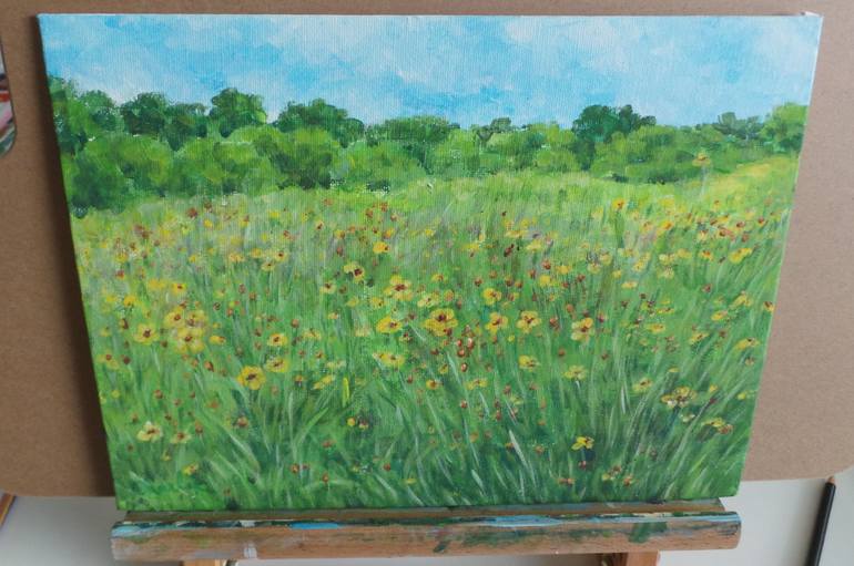 Original Impressionism Landscape Painting by Charlie Zhao