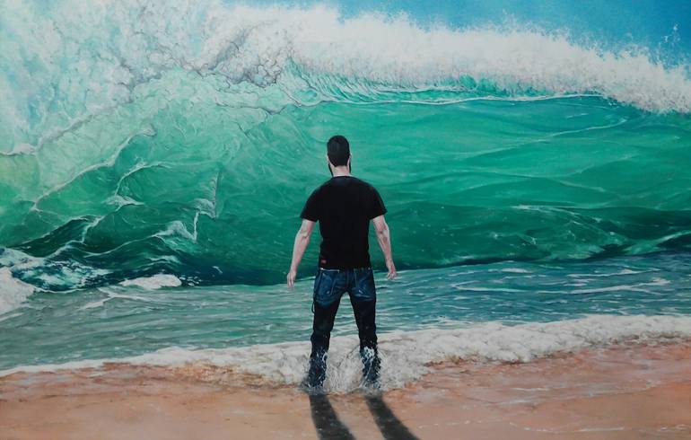 Engullido por Poseidón III Painting by Raul Alvarez Jimenez | Saatchi Art