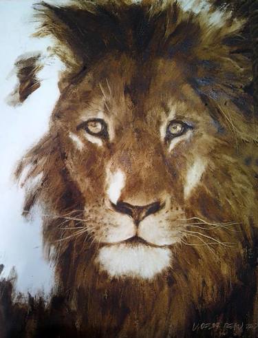 famous lion head painting