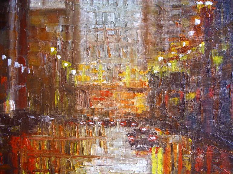 Original Impressionism Cities Painting by Margarita Manis