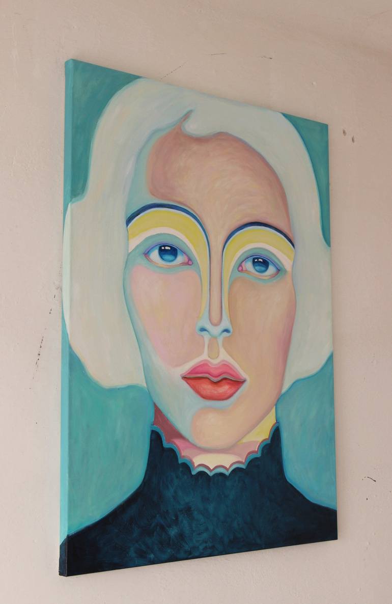 Original Surrealism Portrait Painting by Viola Babol