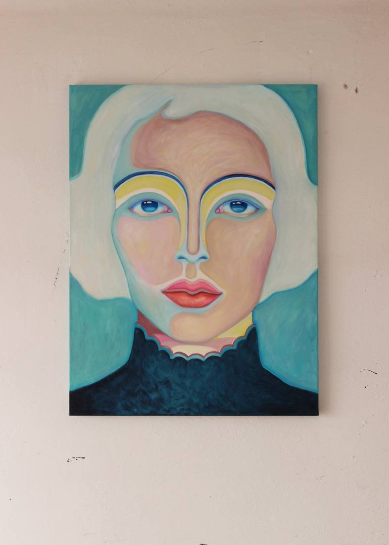 Original Surrealism Portrait Painting by Viola Babol