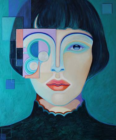 Saatchi Art Artist Viola Babol; Paintings, “Cyber turquoise” #art