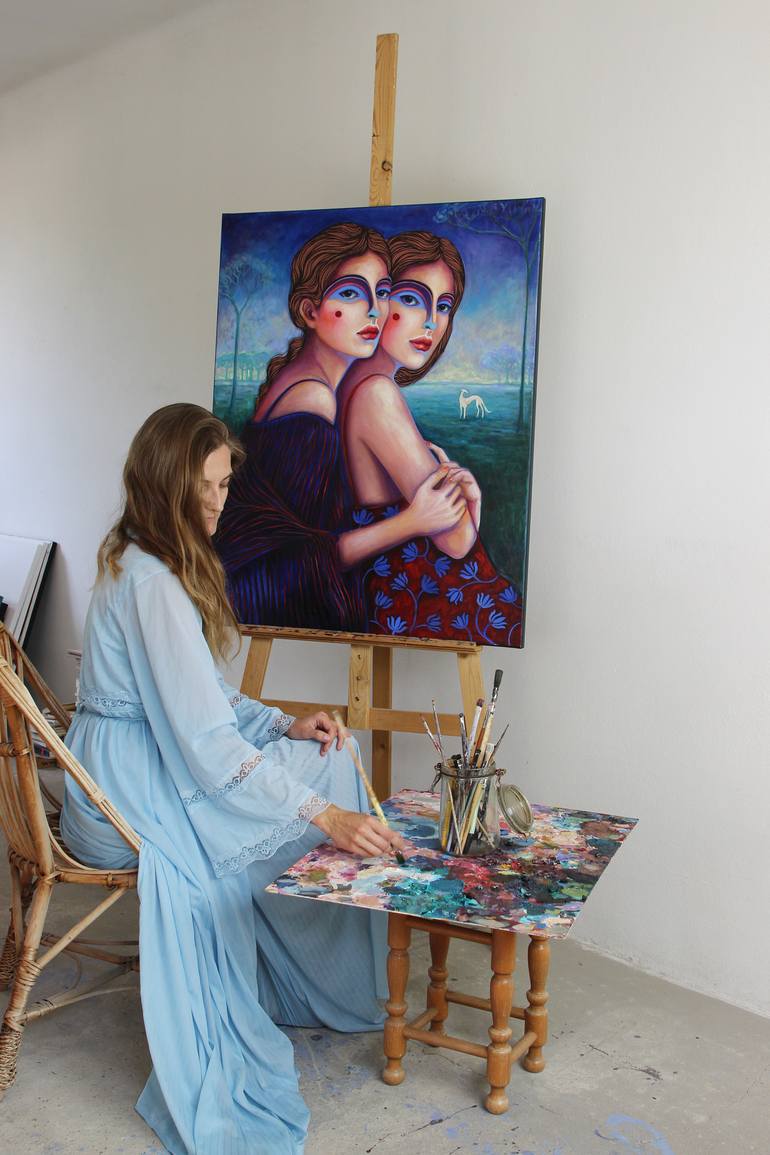 Original Figurative People Painting by Viola Babol