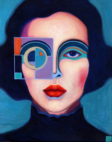 Saatchi Art Artist Viola Babol; Painting, “Geometric Muse 02” #art