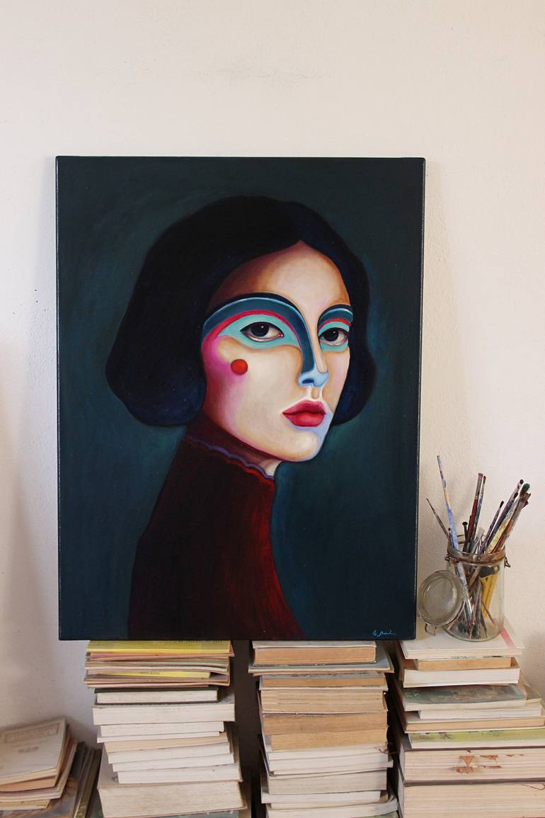 Original Portrait Painting by Viola Babol