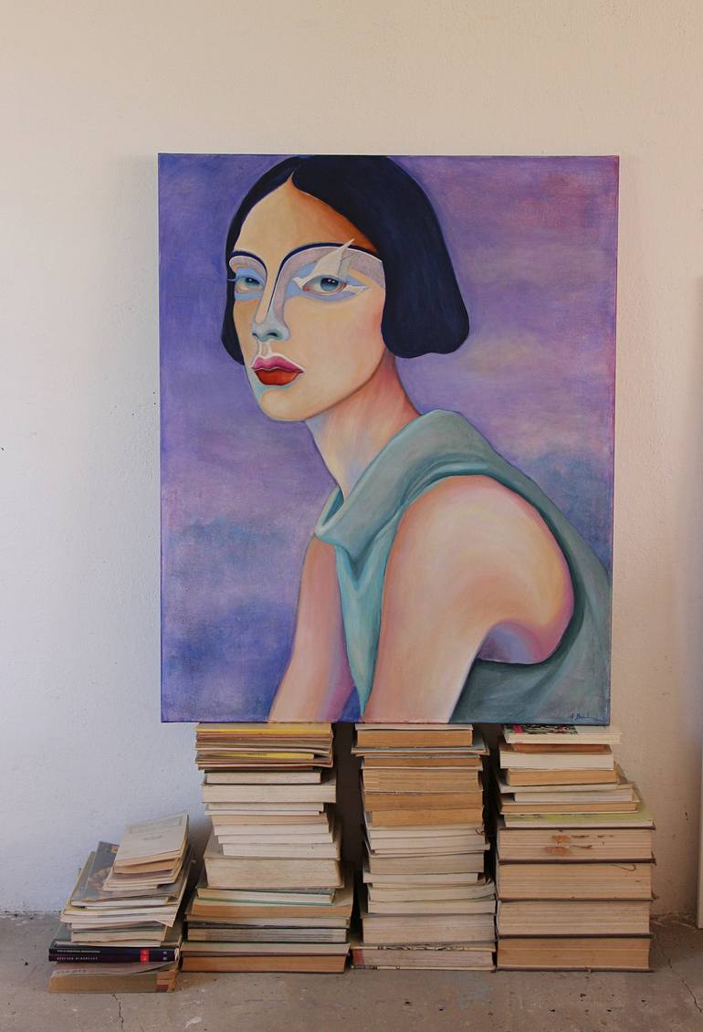 Original Portrait Painting by Viola Babol