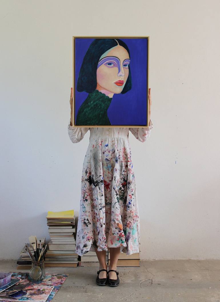 Original Portrait Painting by Viola Babol