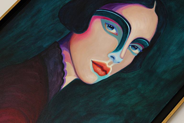 Original Surrealism Portrait Painting by Viola Babol