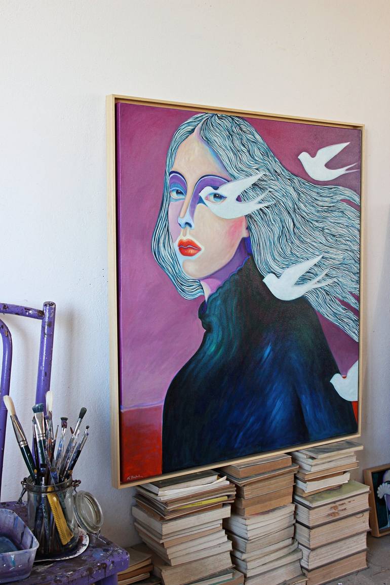 Original Portrait Painting by Viola Babol