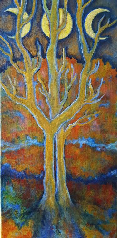 Original Fine Art Tree Paintings by Pia Tohveri