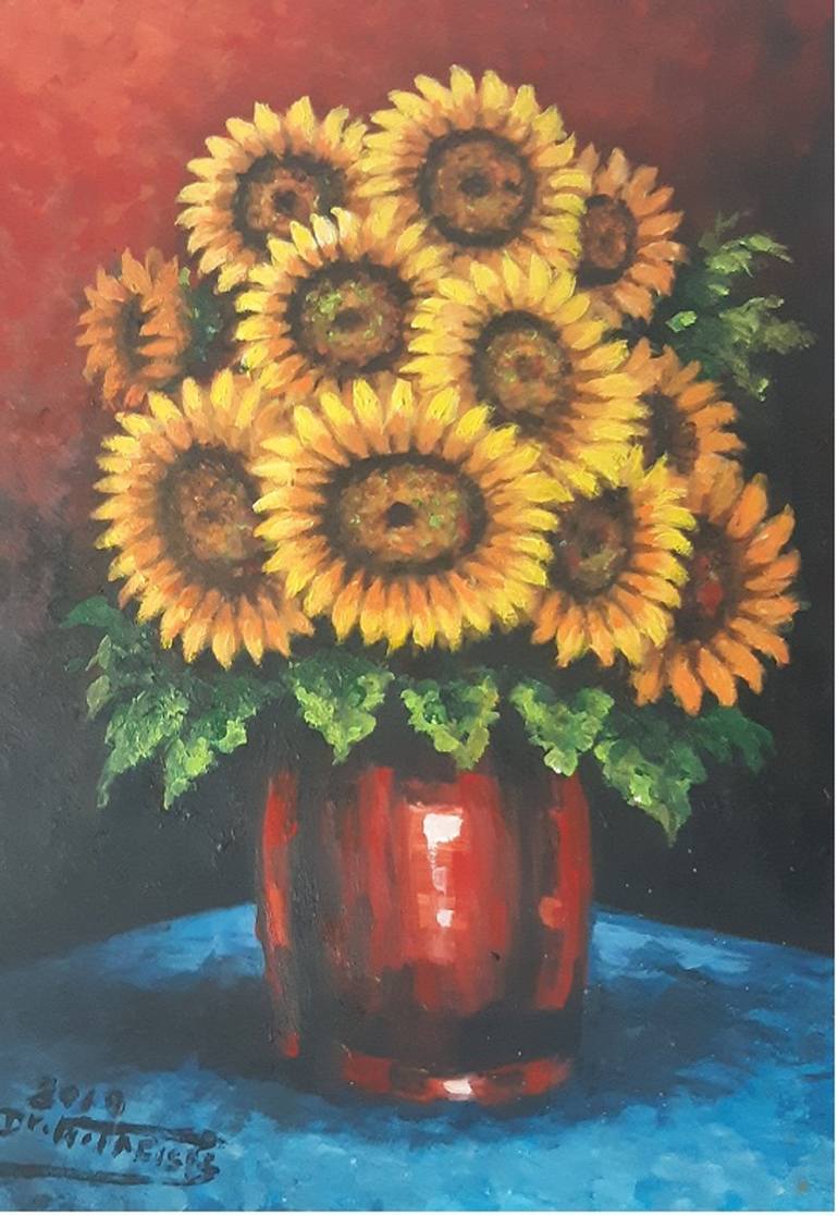 The sunflowers Painting by Hassan Tafish | Saatchi Art