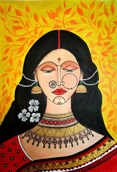 Original Art Deco Women Paintings by Shamali Baware