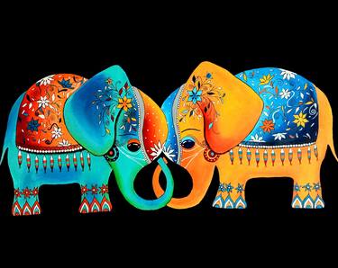 Original Art Deco Animal Paintings by Shamali Baware