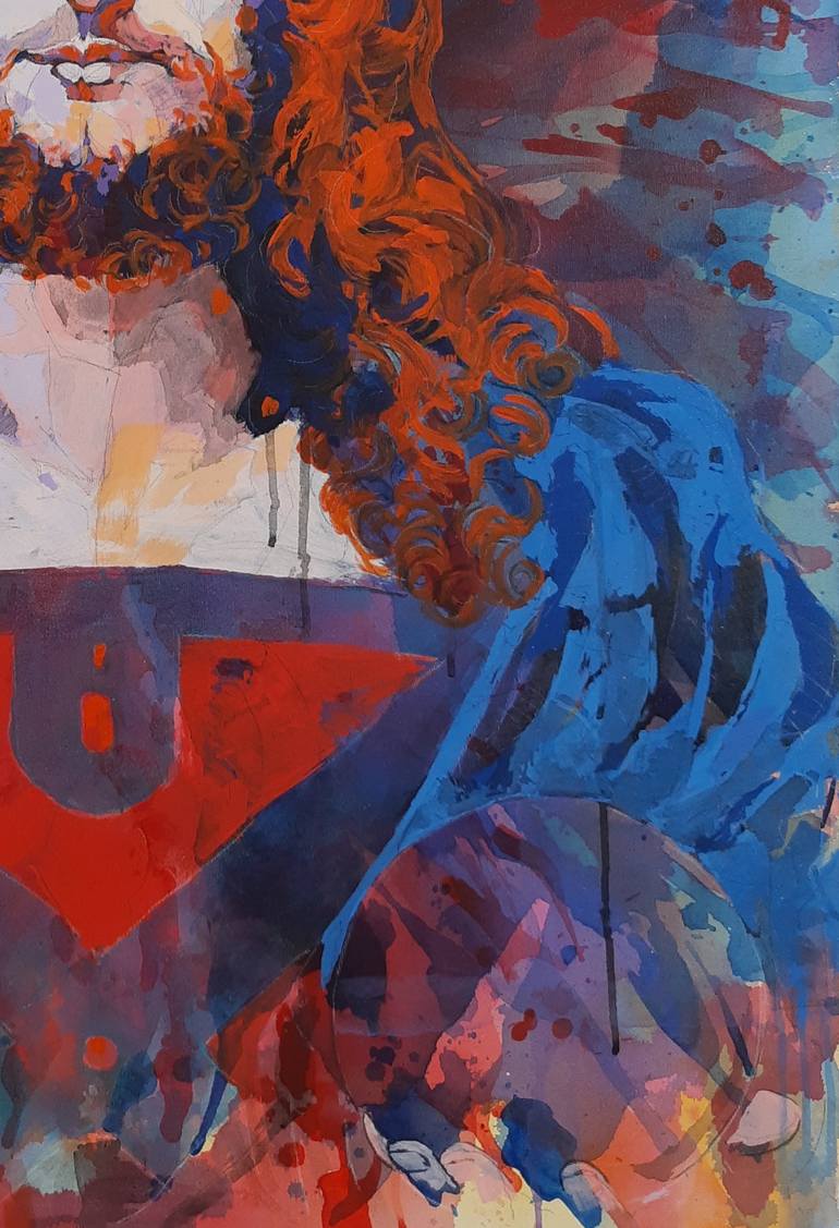 Original Expressionism Religion Painting by Neto Studio