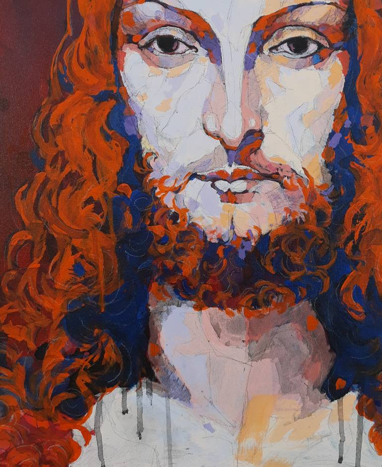 Original Expressionism Religion Painting by Neto Studio
