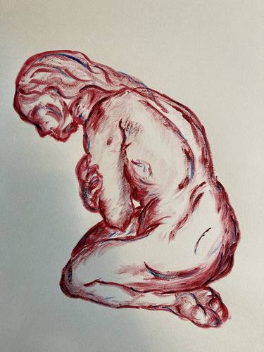Original Figurative Nude Painting by Lucia Satarino