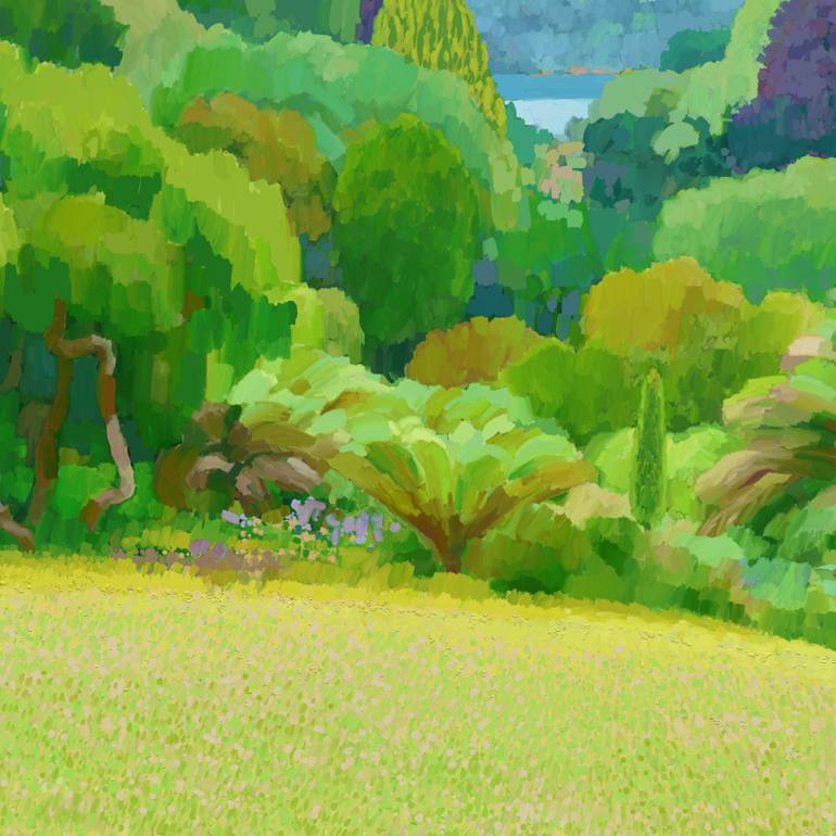 Original Abstract Expressionism Landscape Digital by Yulia Dotsenko
