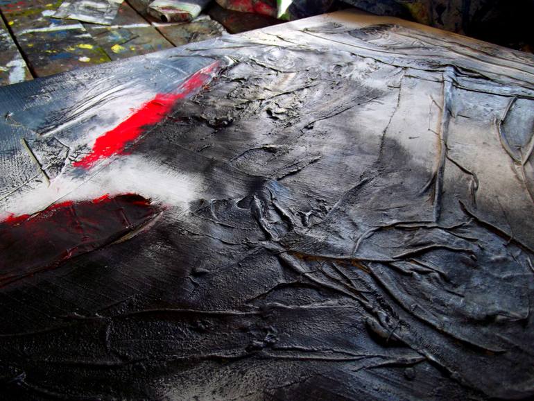 Original Abstract Expressionism Abstract Painting by Peter Musami