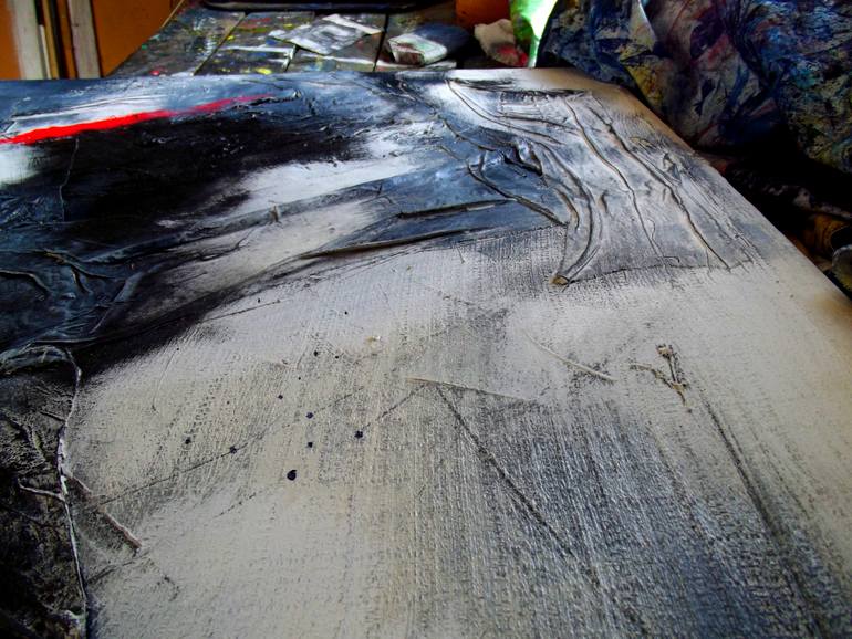 Original Abstract Expressionism Abstract Painting by Peter Musami