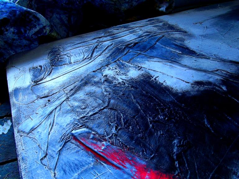 Original Abstract Expressionism Abstract Painting by Peter Musami