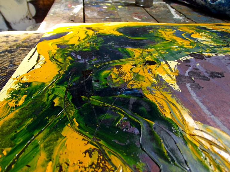 Original Abstract Expressionism Abstract Painting by Peter Musami