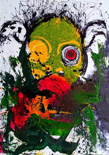 Original Abstract Expressionism Abstract Painting by Peter Musami