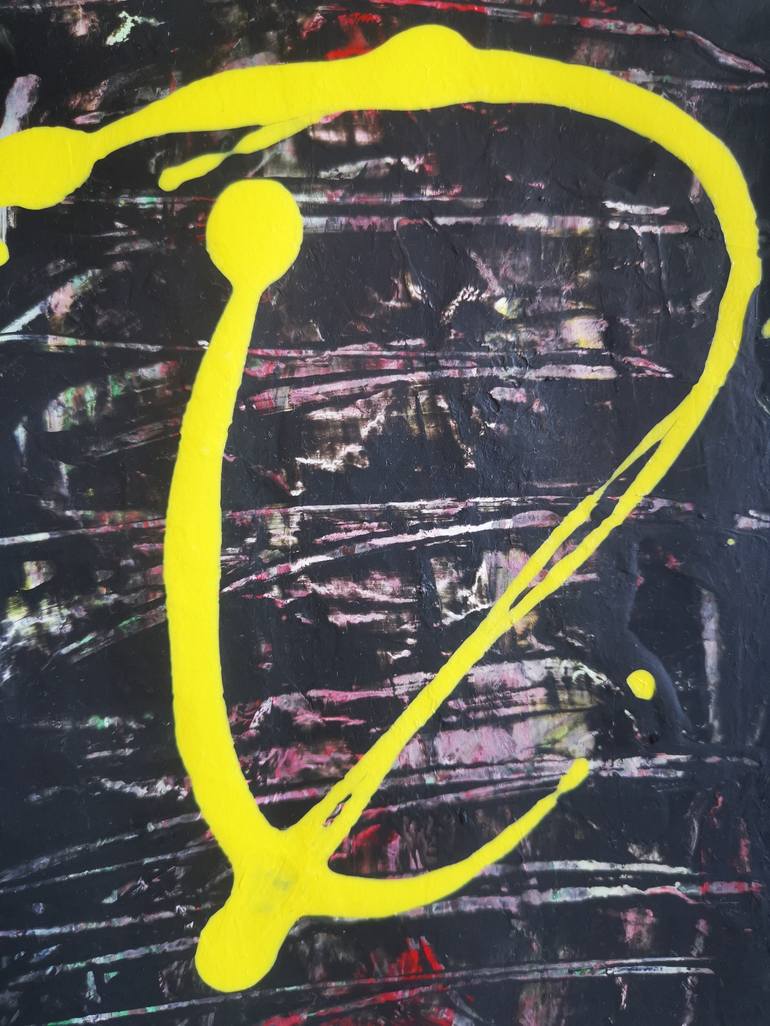 Original Abstract Calligraphy Painting by Martin Slotta