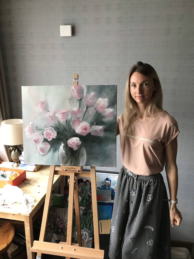 Original Impressionism Floral Painting by Natalia Orlova