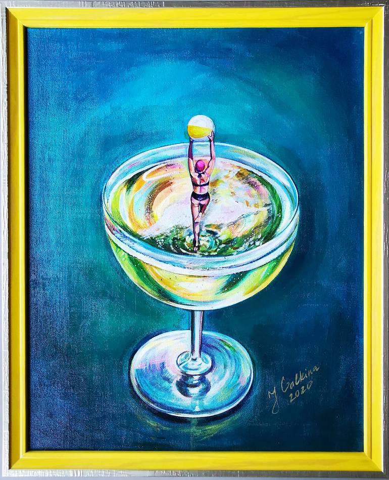 Original Surrealism Food & Drink Painting by Jelena Galkina