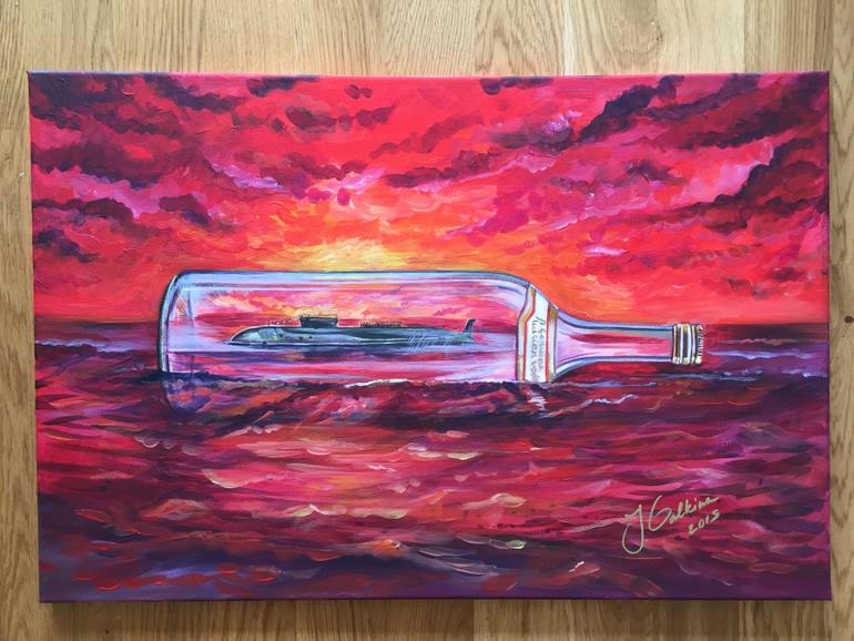Original Conceptual Landscape Painting by Jelena Galkina