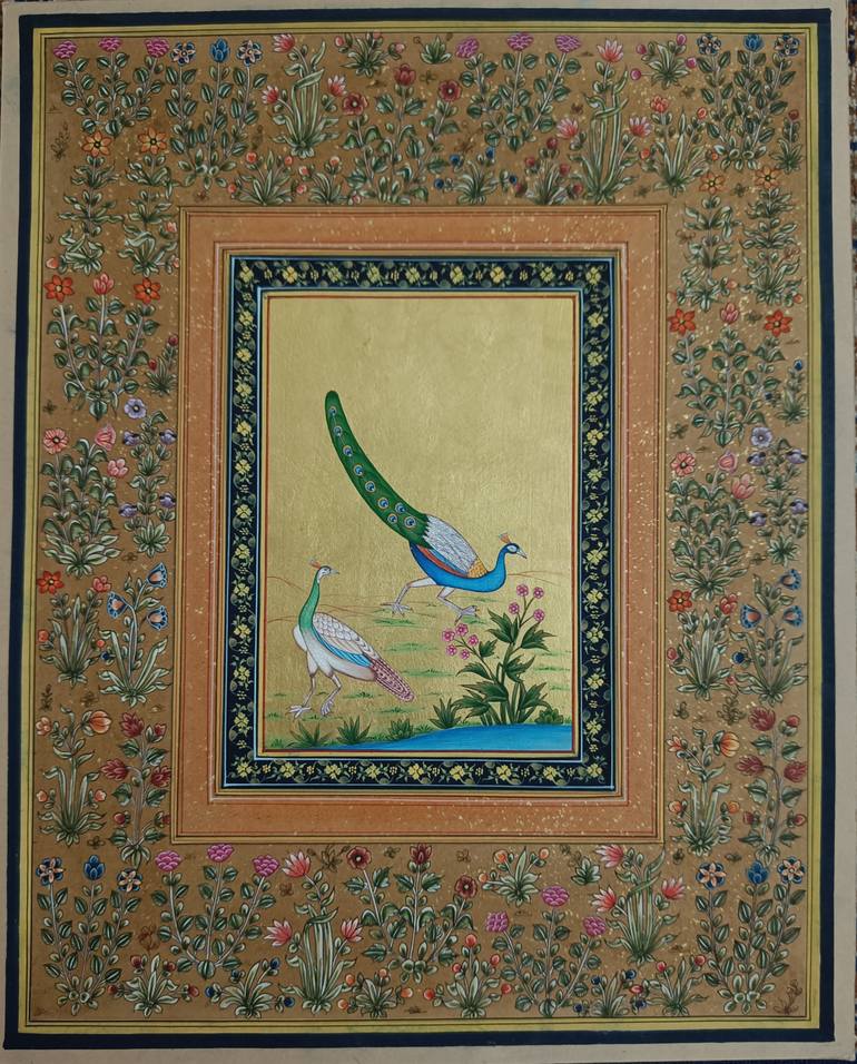 Original Art Deco Animal Painting by Babulal Marotia