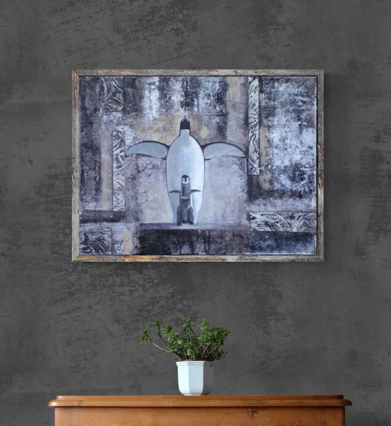 Original Abstract Expressionism Animal Painting by Daria Iv