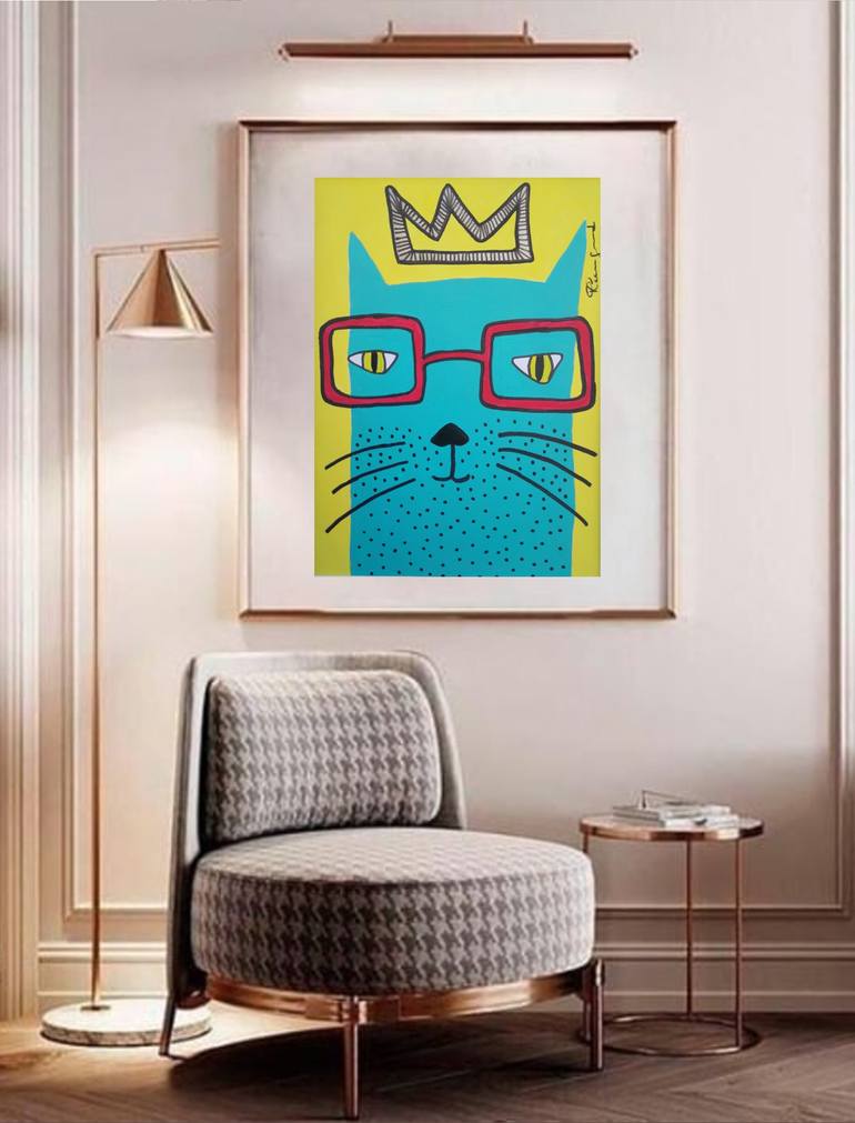 Original Figurative Cats Painting by Patricia Casagrande