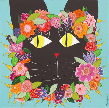 Print of Portraiture Cats Paintings by PATRICIA CASAGRANDE