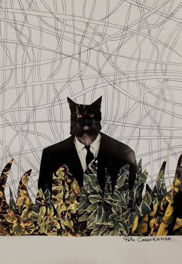Print of Portraiture Cats Collage by PATRICIA CASAGRANDE