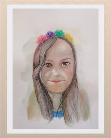 Original Portrait Painting by catarina roque