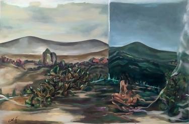 Original Figurative Landscape Paintings by Alba Cervantes