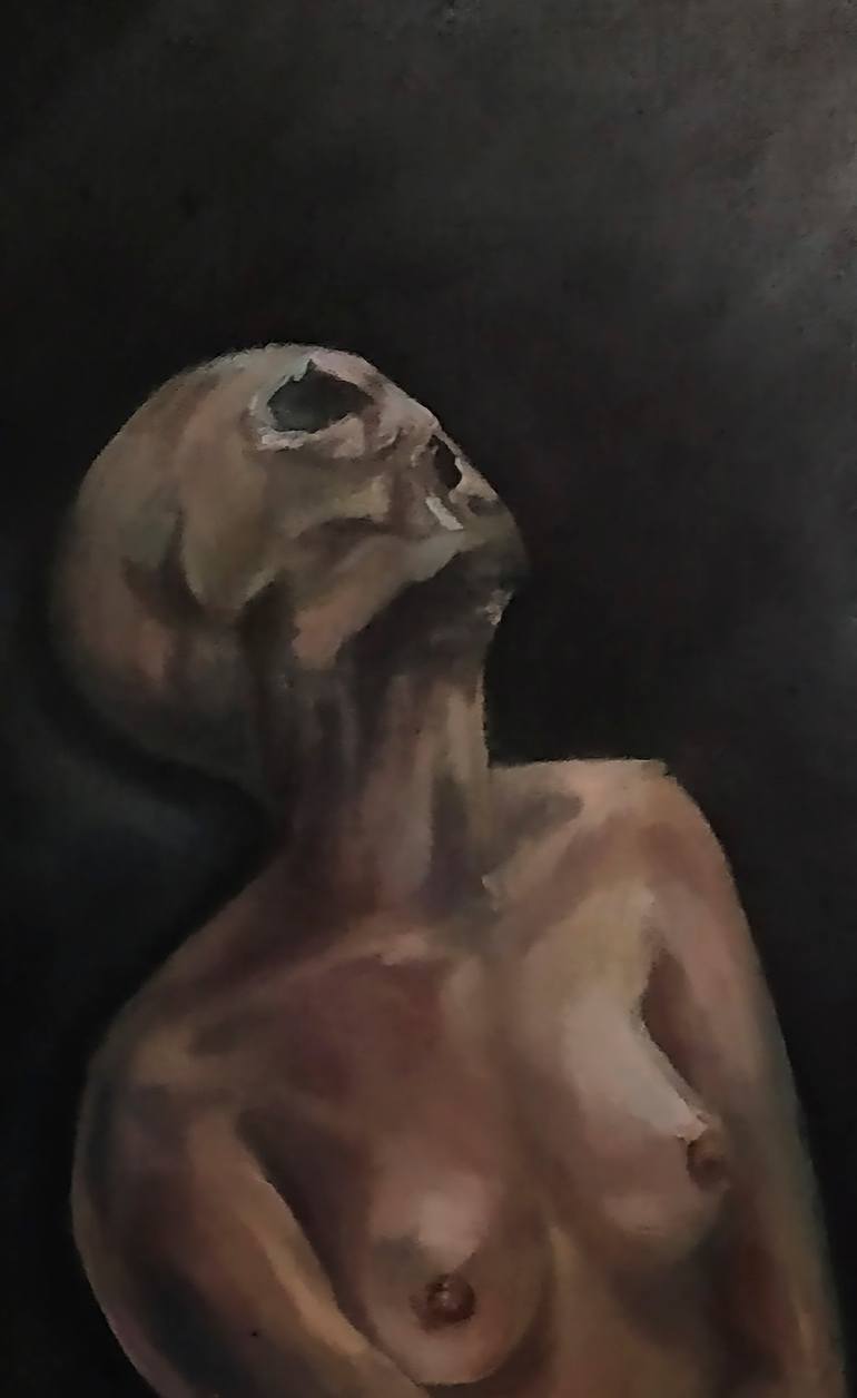 Original Figurative Mortality Painting by Alba Cervantes